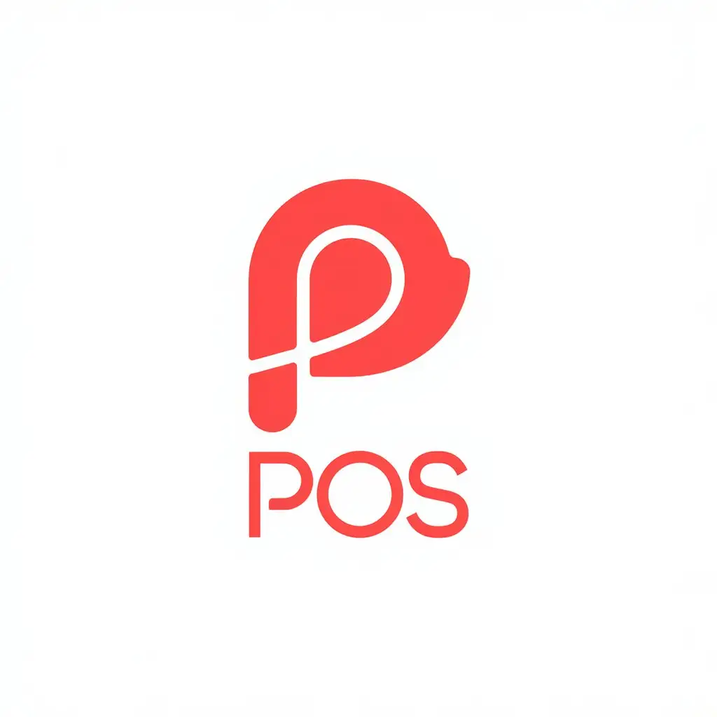 a vector logo design,with the text "POS", main symbol:create,Moderate,be used in Retail industry,clear background