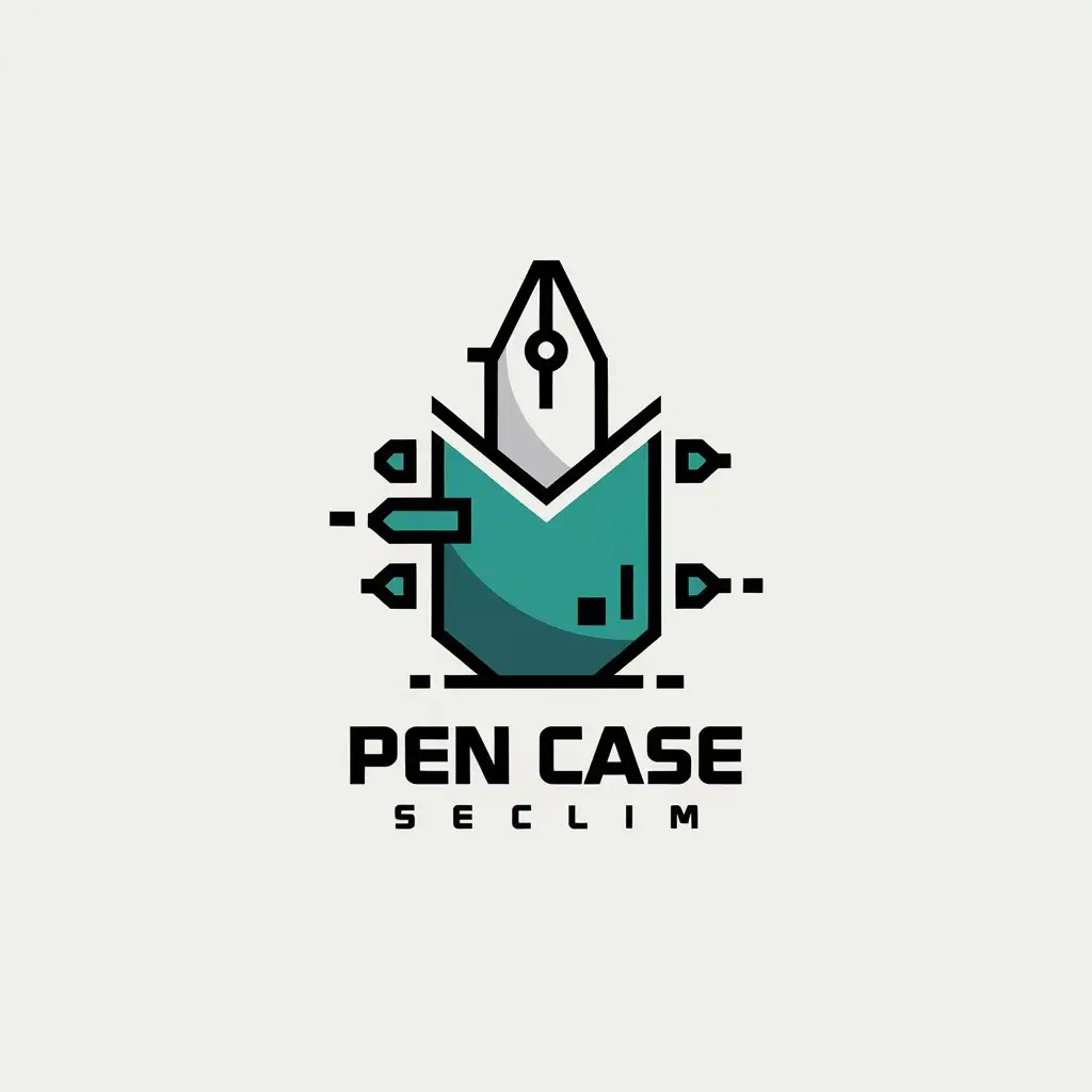 LOGO-Design-For-Pen-Case-Minimalist-Geometric-Shape-in-Education-Industry