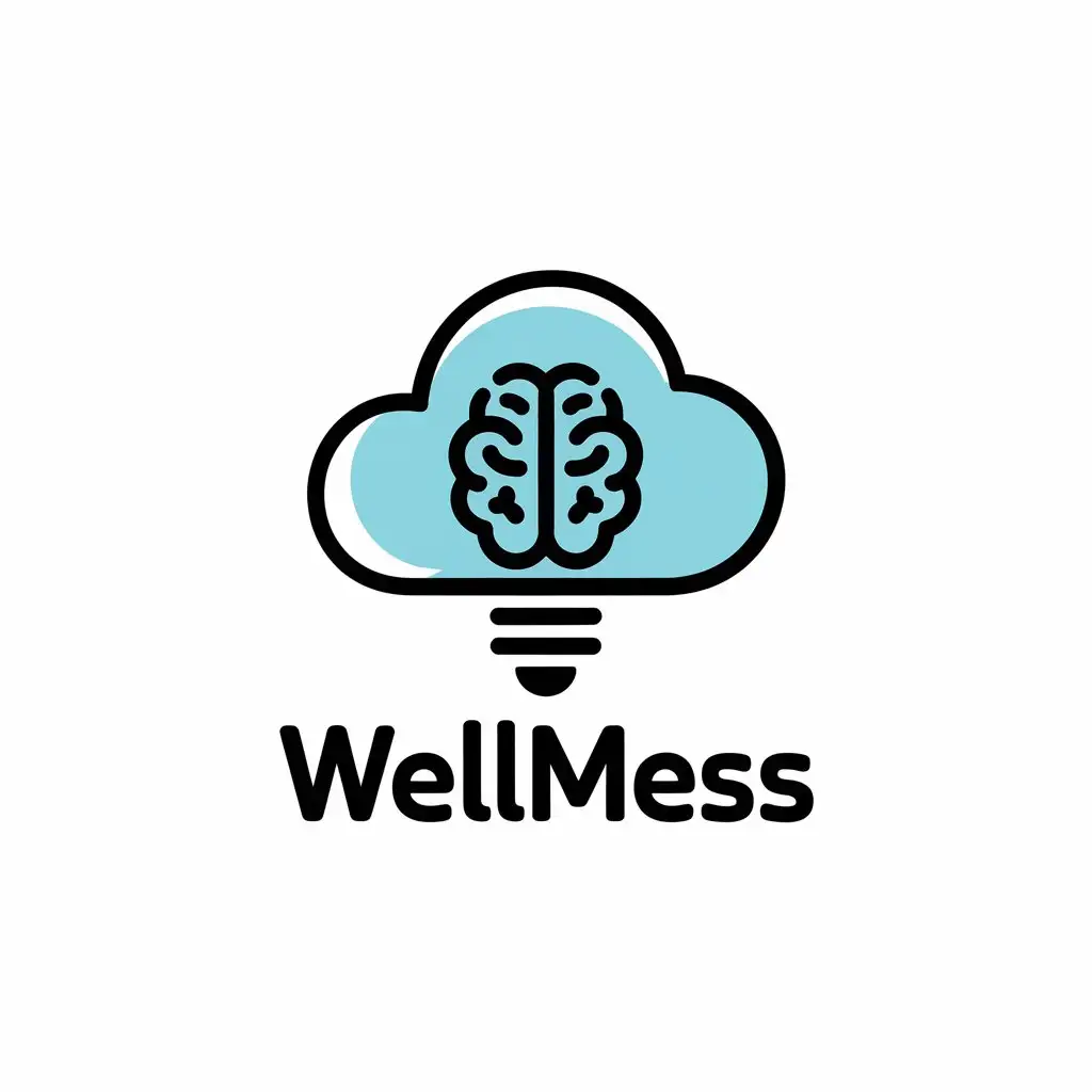 LOGO Design for WellMess Vector with Mental Health Symbol for Education Industry