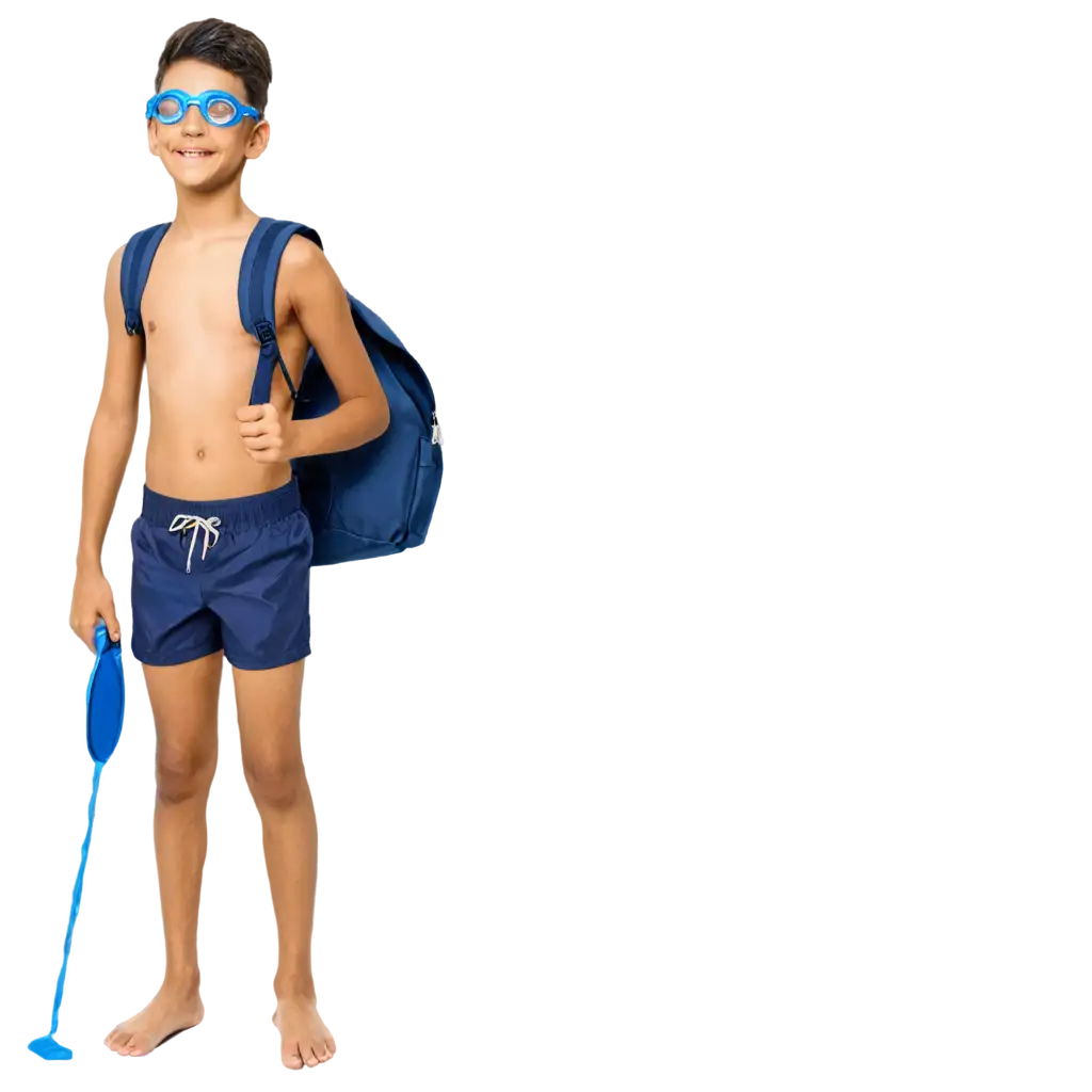 Indian-Boy-with-School-Bag-Wearing-Swimming-Goggles-PNG-Image-for-Versatile-Usage