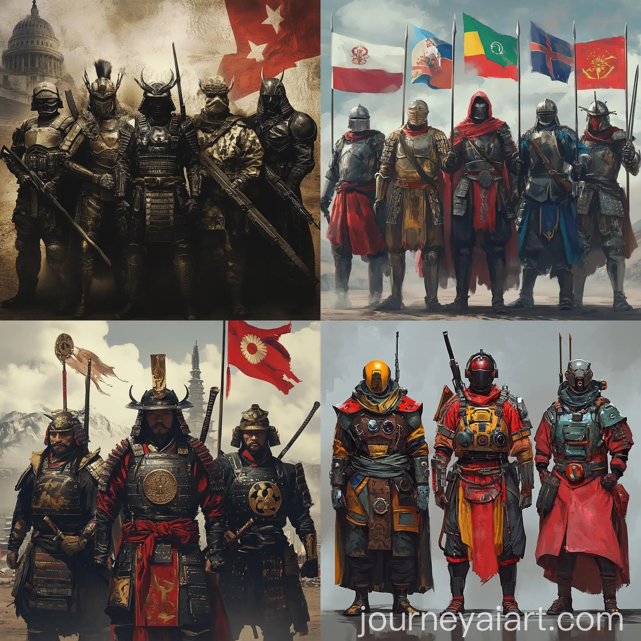 Future-Warriors-from-Different-Countries-in-Diverse-Attire