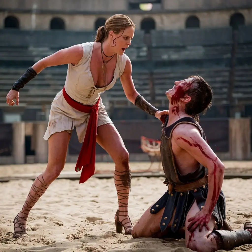 Fierce-Gladiator-Charlize-Theron-Preparing-to-Deliver-the-Final-Blow-with-a-Gladius