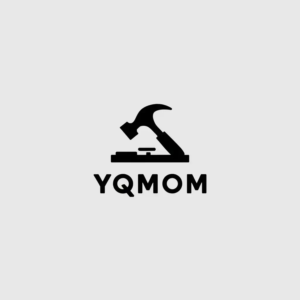 a vector logo design,with the text "yqmom", main symbol:woodworking production,Minimalistic,be used in Others industry,clear background