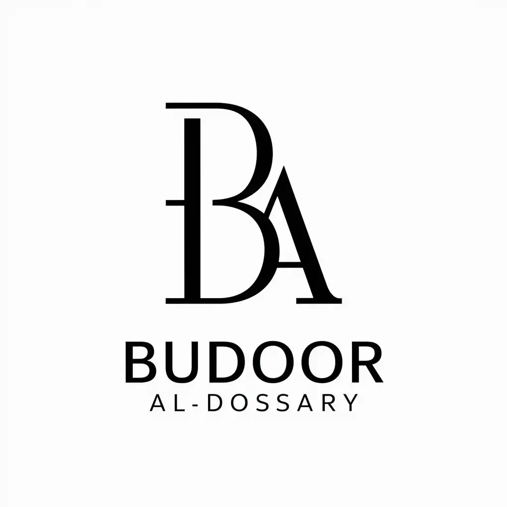 LOGO-Design-For-Budoor-Aldossary-Minimalistic-Vector-with-B-A-Symbol-Clear-Background