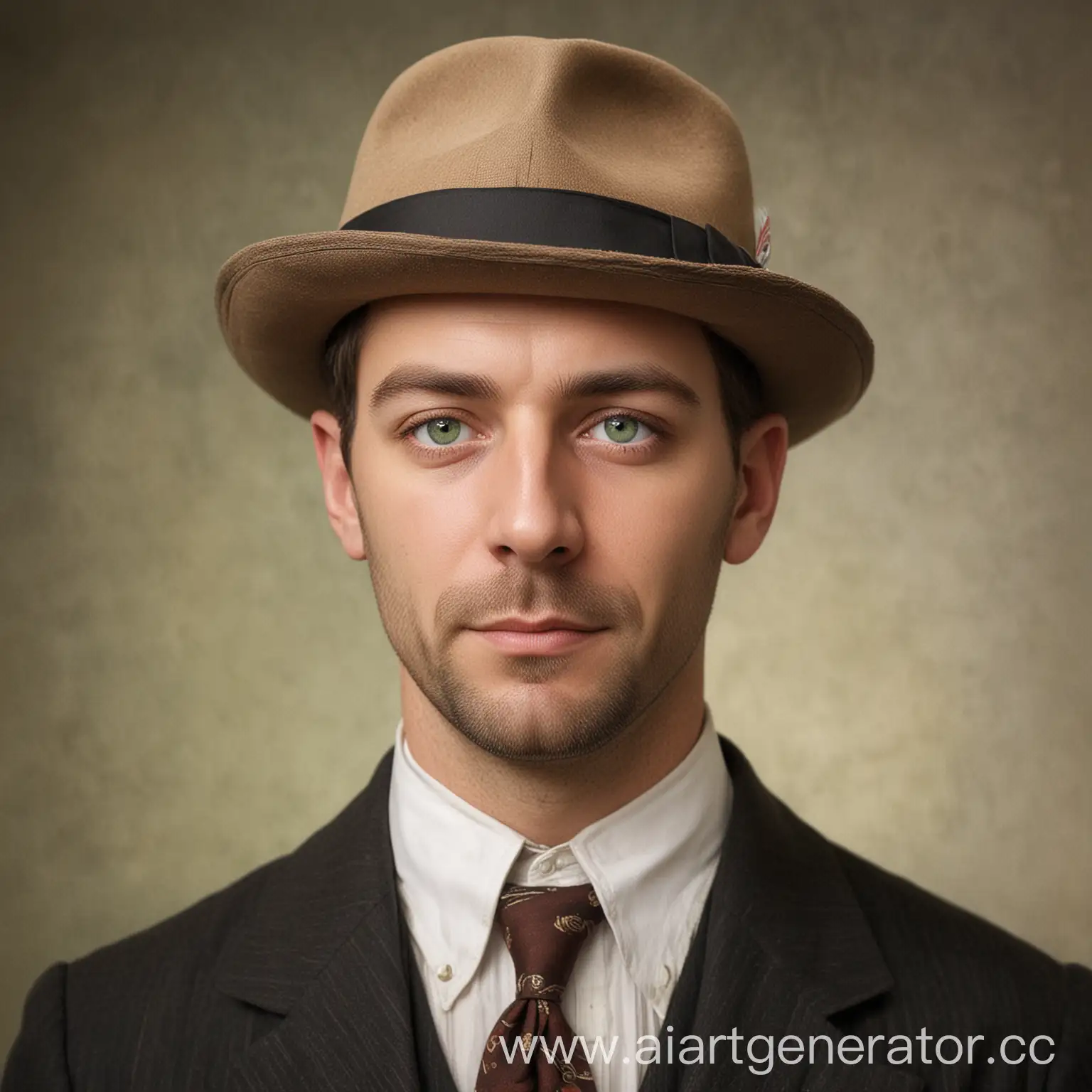 1920s-American-Man-Portrait-with-Green-Eyes