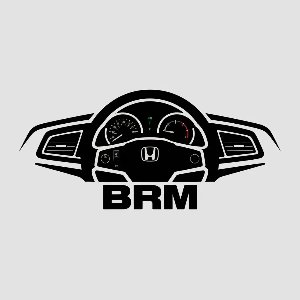 LOGO Design for BRM Automotive DashboardInspired Honda Civic Mark 5 Symbol with a Clear Background