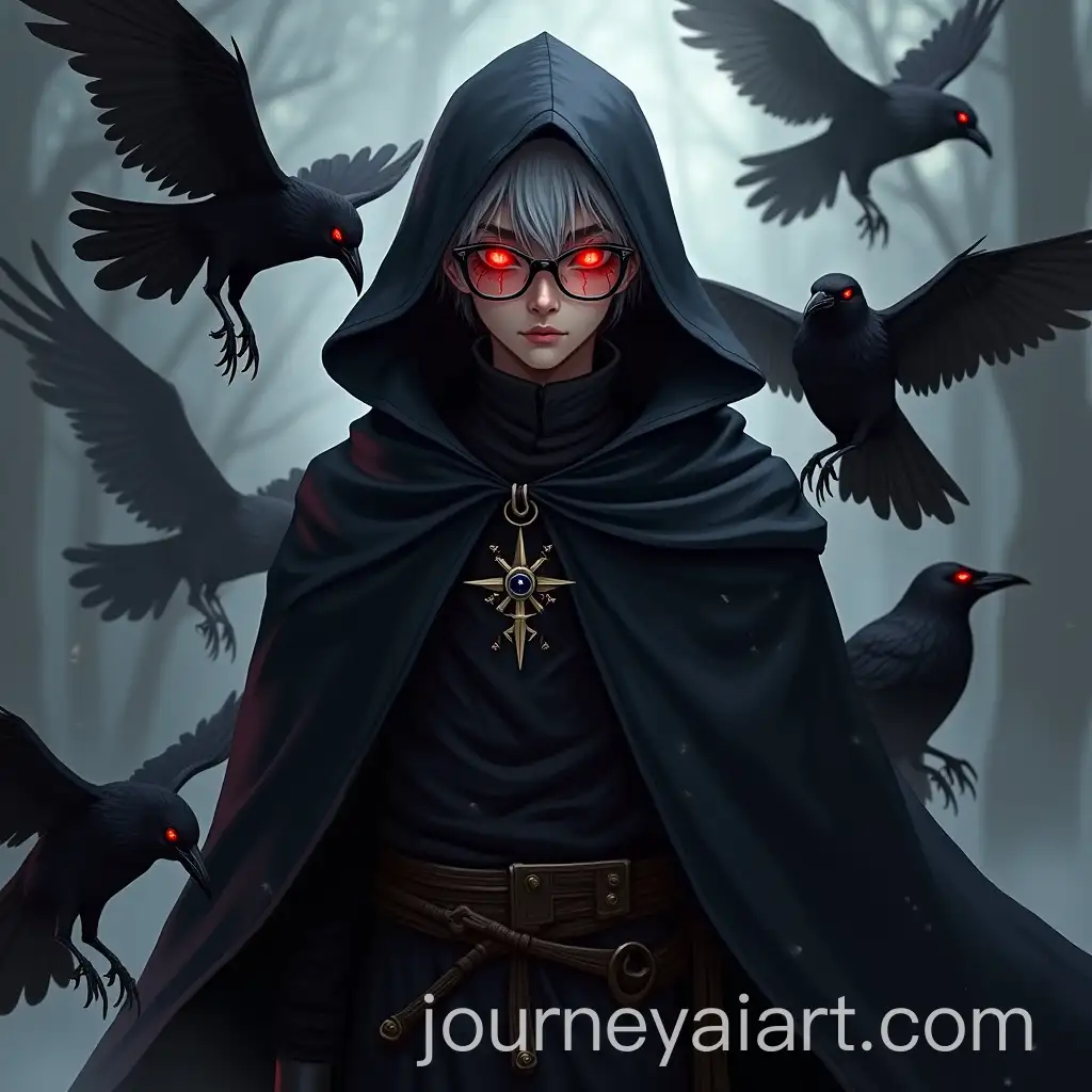 Young-Dark-Wizard-Summoning-Crows-in-Battle