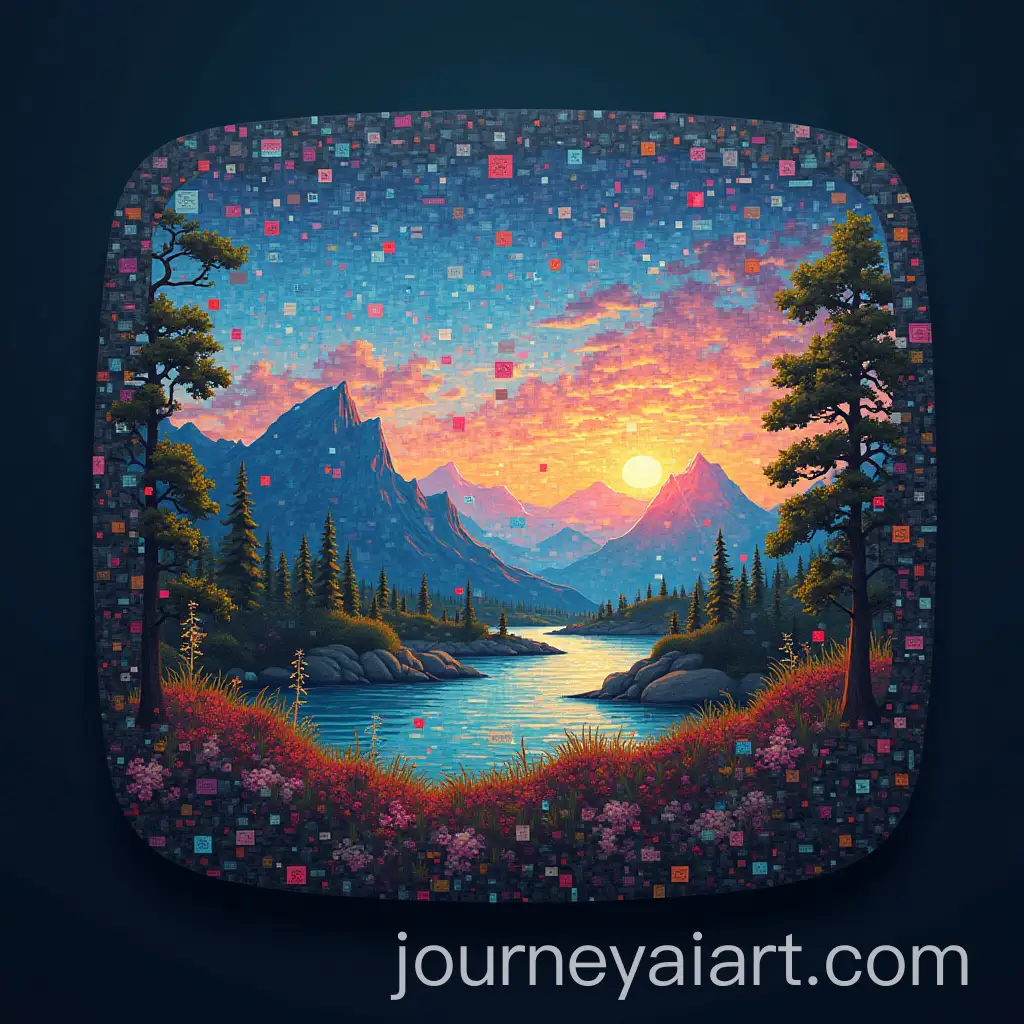 Logo-Mosaic-Featuring-Natural-Landscapes-and-Abstract-Video-Frames