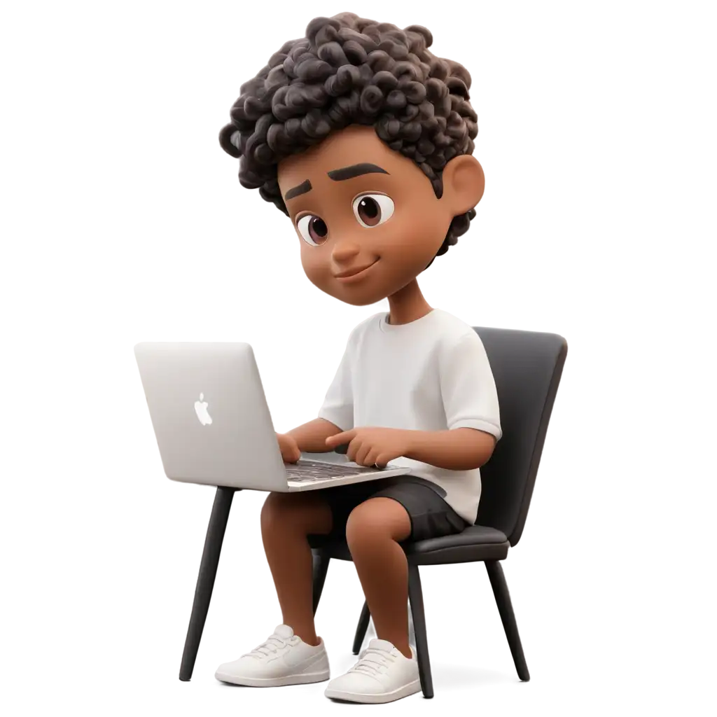 Boy-Watching-Movie-on-Apple-Style-Memoji-MacBook-HighQuality-PNG-Image