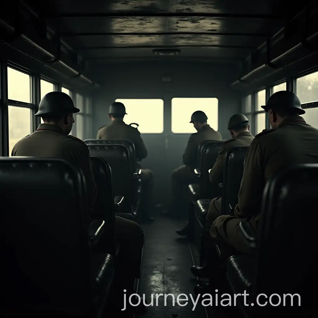 Interior-of-WW1-Truck-with-Soldiers-in-Film-Noir-Style-Slightly-Colorized