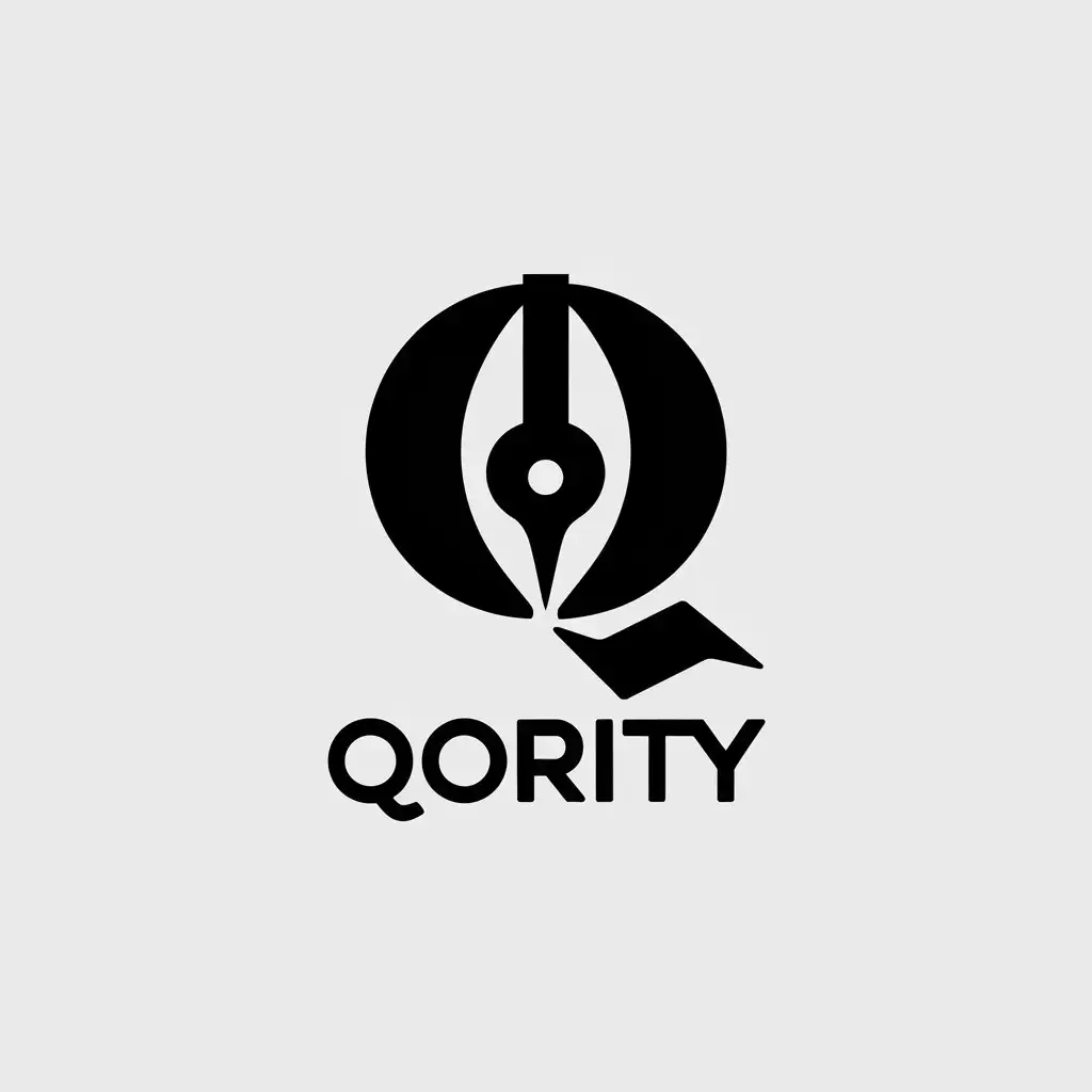 LOGO Design for QORITY Simple Modern with Clear Background and Vector Style