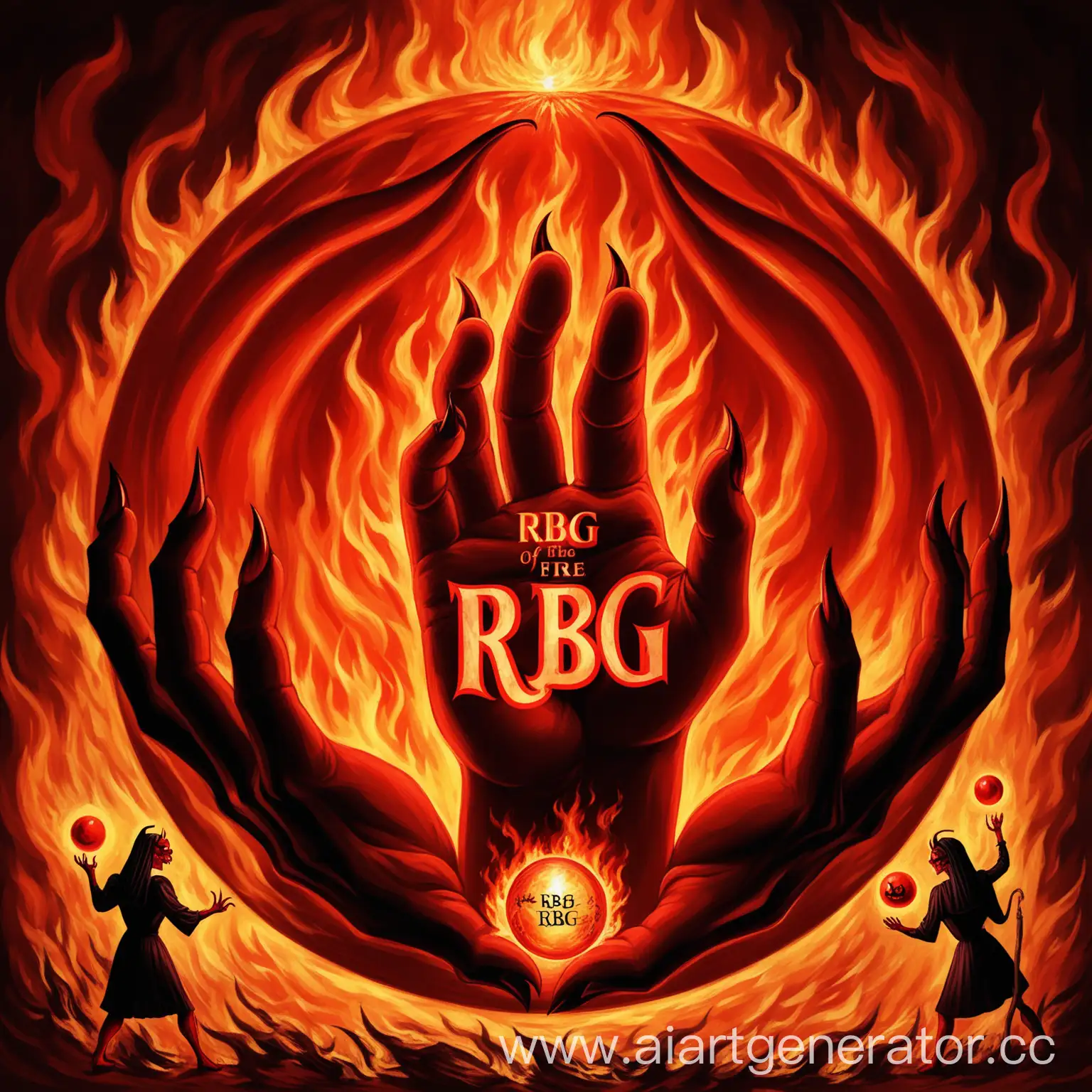 Devils-Hand-Holding-RBG-Sphere-Surrounded-by-Fire