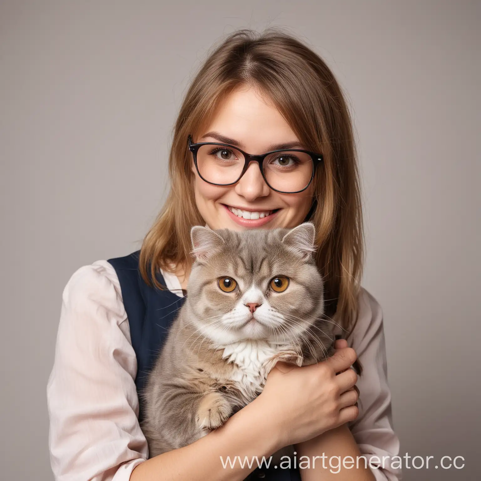 Joyful-34YearOld-Accountant-Holding-Scottish-Fold-Cat