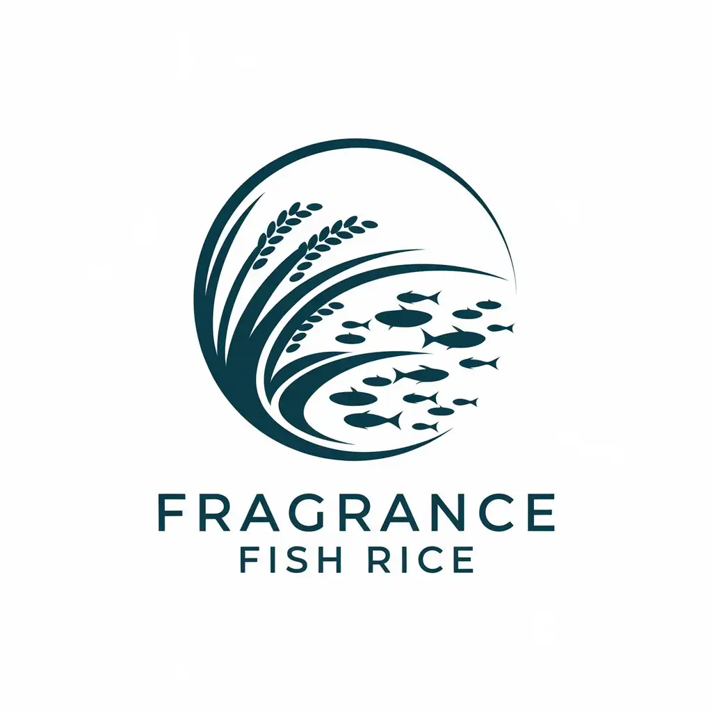 LOGO-Design-for-Fragrance-Fish-Rice-Fresh-Rice-Field-Fish-Aroma-with-Modern-Restaurant-Industry-Appeal