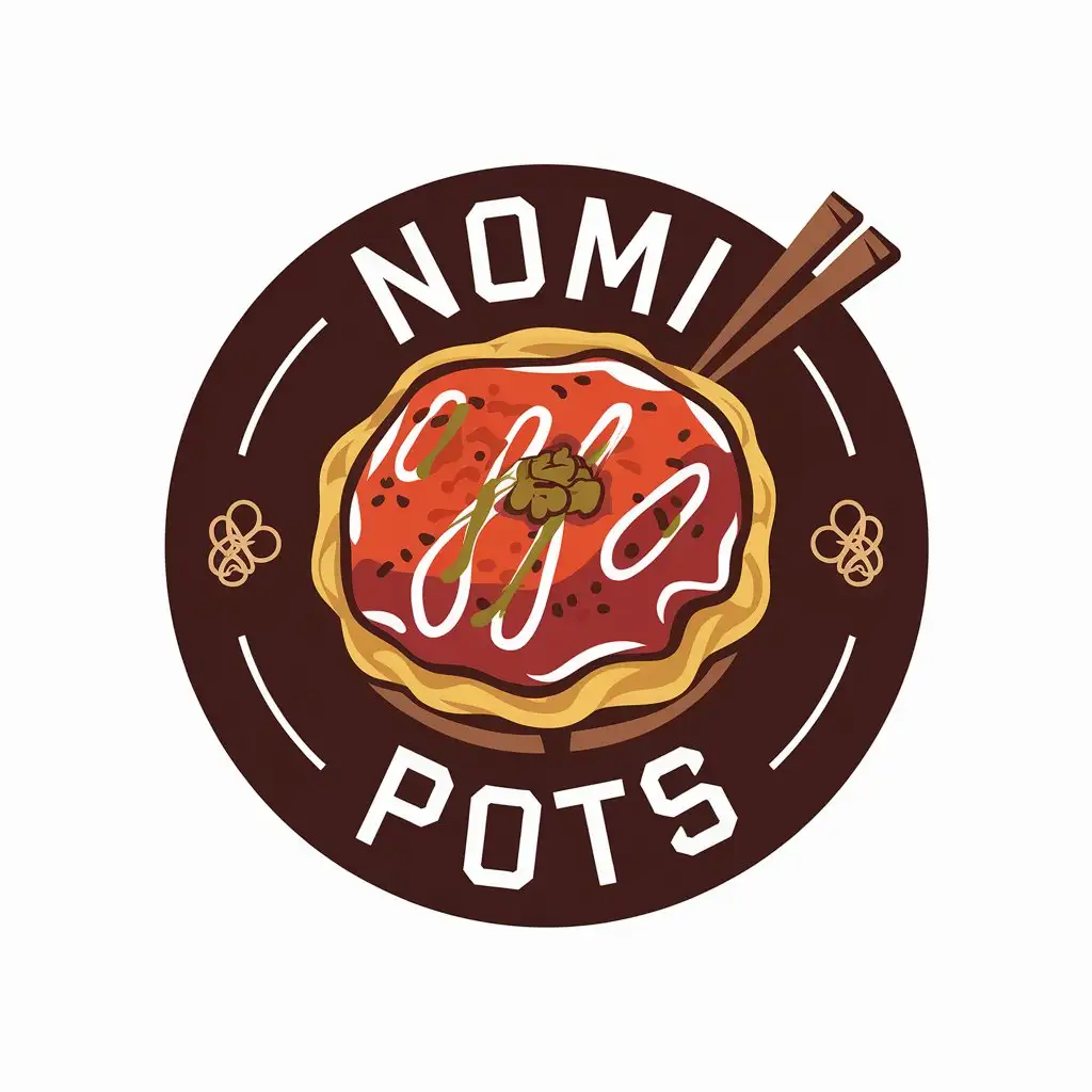 LOGO Design for Nomi Pots Vector Logo Featuring Okonomiyaki for the Restaurant Industry