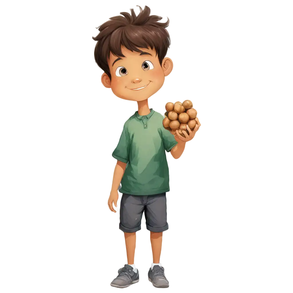 Vibrant-Cartoon-of-a-Boy-with-Longan-HighQuality-PNG-for-Creative-Use