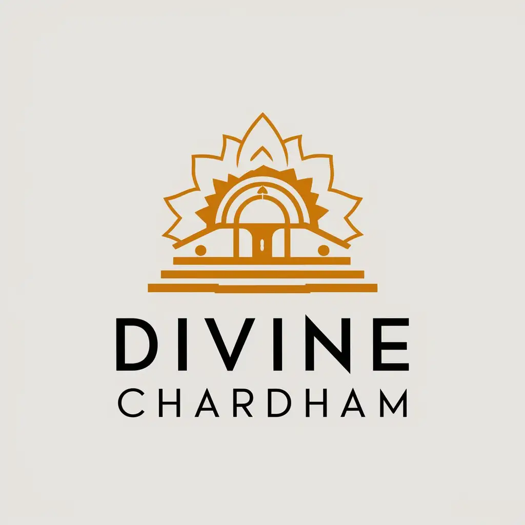 LOGO Design for Divine Chardham Elegant Symbol with Spiritual Journey Theme