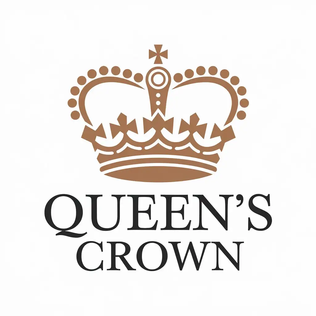 LOGO Design for Queens Crown Elegant Monarch Symbol with Warmth and Comfort for Home Family