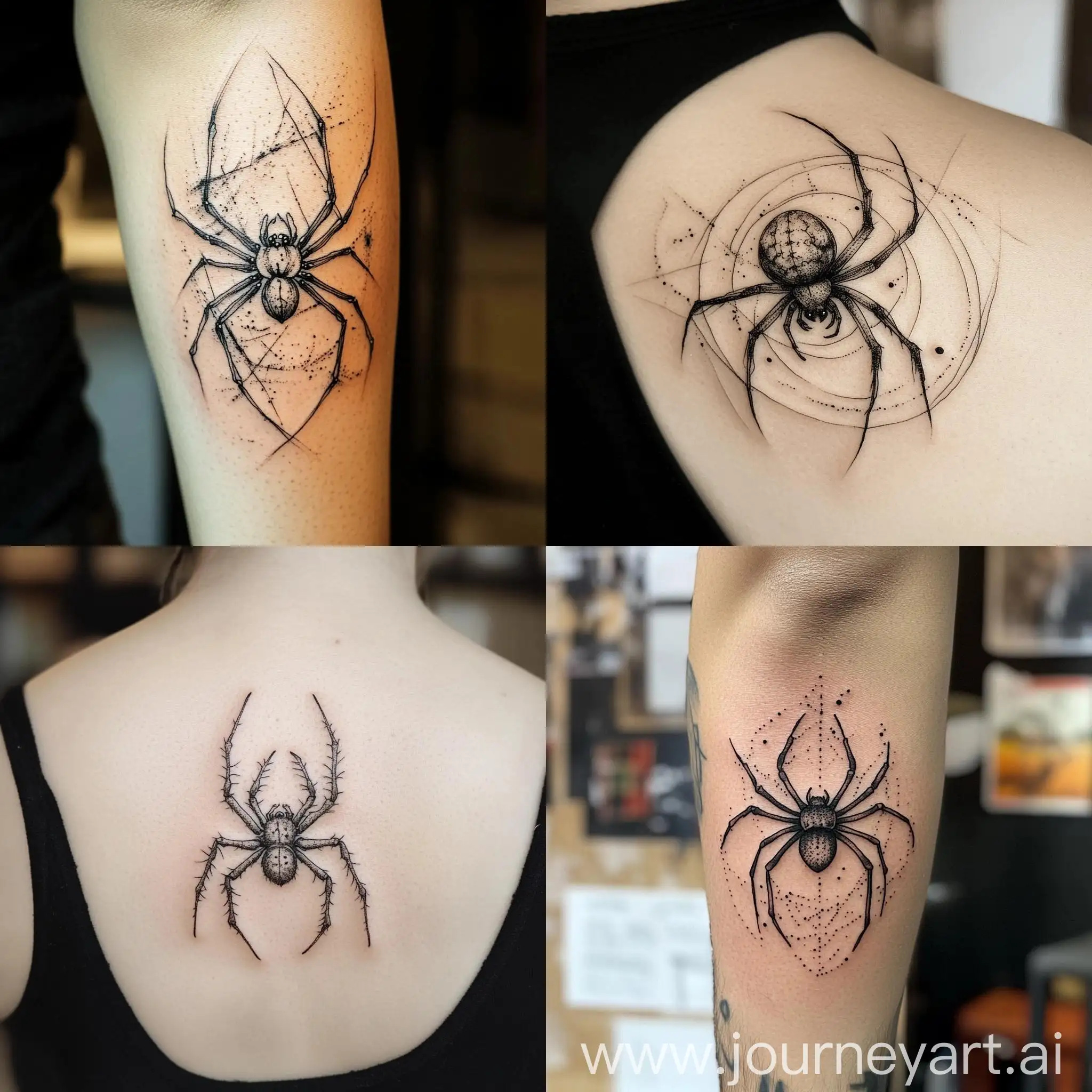 Spider-Tattoo-Design-with-Intricate-Web-Pattern