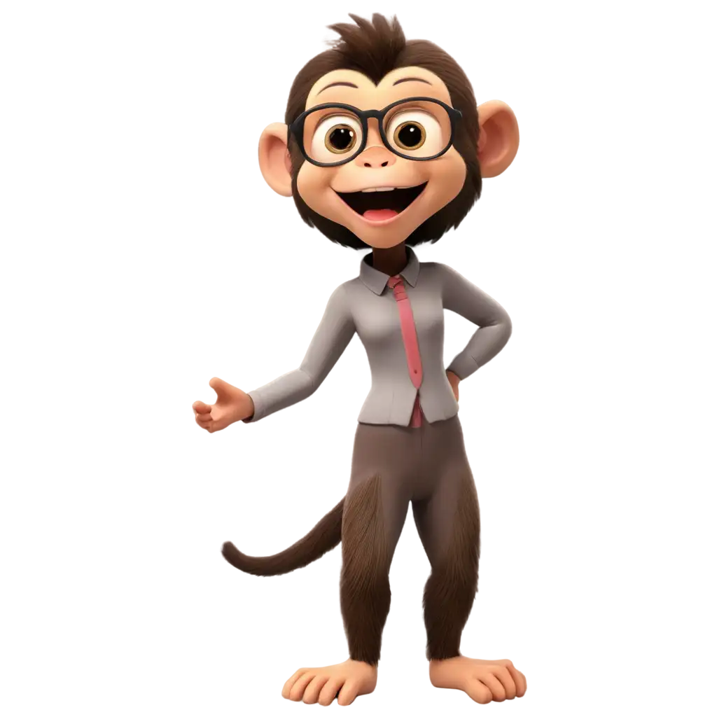 Animated-Female-Monkey-Teacher-PNG-Engaging-and-Educational-Illustration