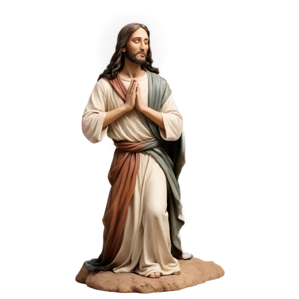 PNG-Image-of-Catholic-Jesus-Praying-in-the-Desert-Powerful-Symbolism-and-Clarity