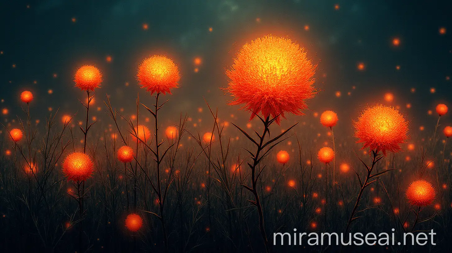 Glowing Meadow Flowers in Andy Kehoes Artistic Style