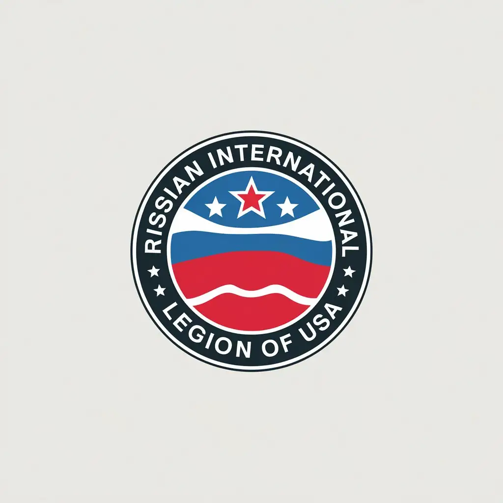 LOGO Design for Russian International Legion of USA Vector Design with Round Patch Symbol and Clear Background