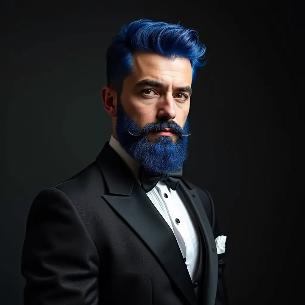 Young Aristocratic Man with Blue Beard