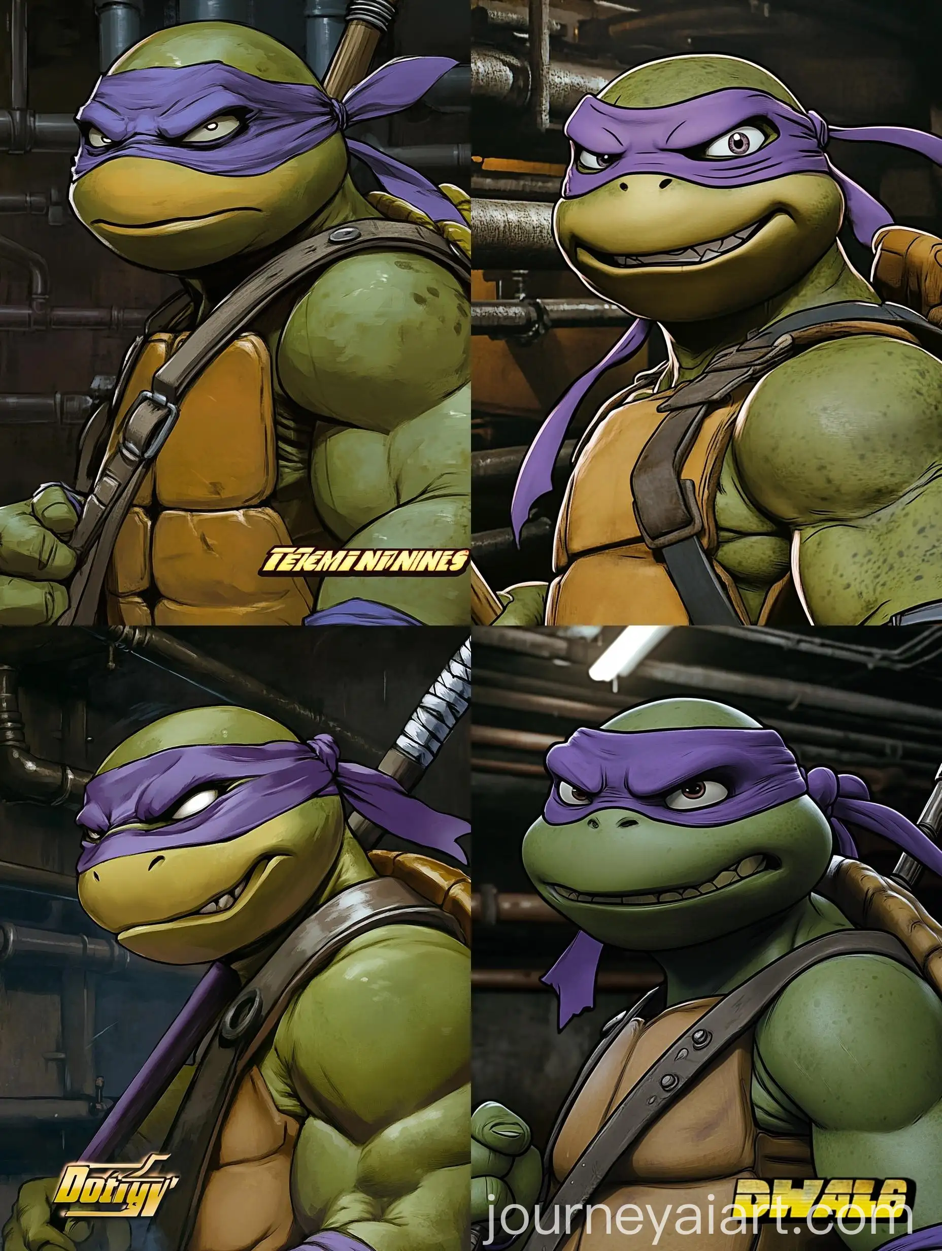 Mutated-Turtle-Donatello-with-Staff-in-Sewer-Lair