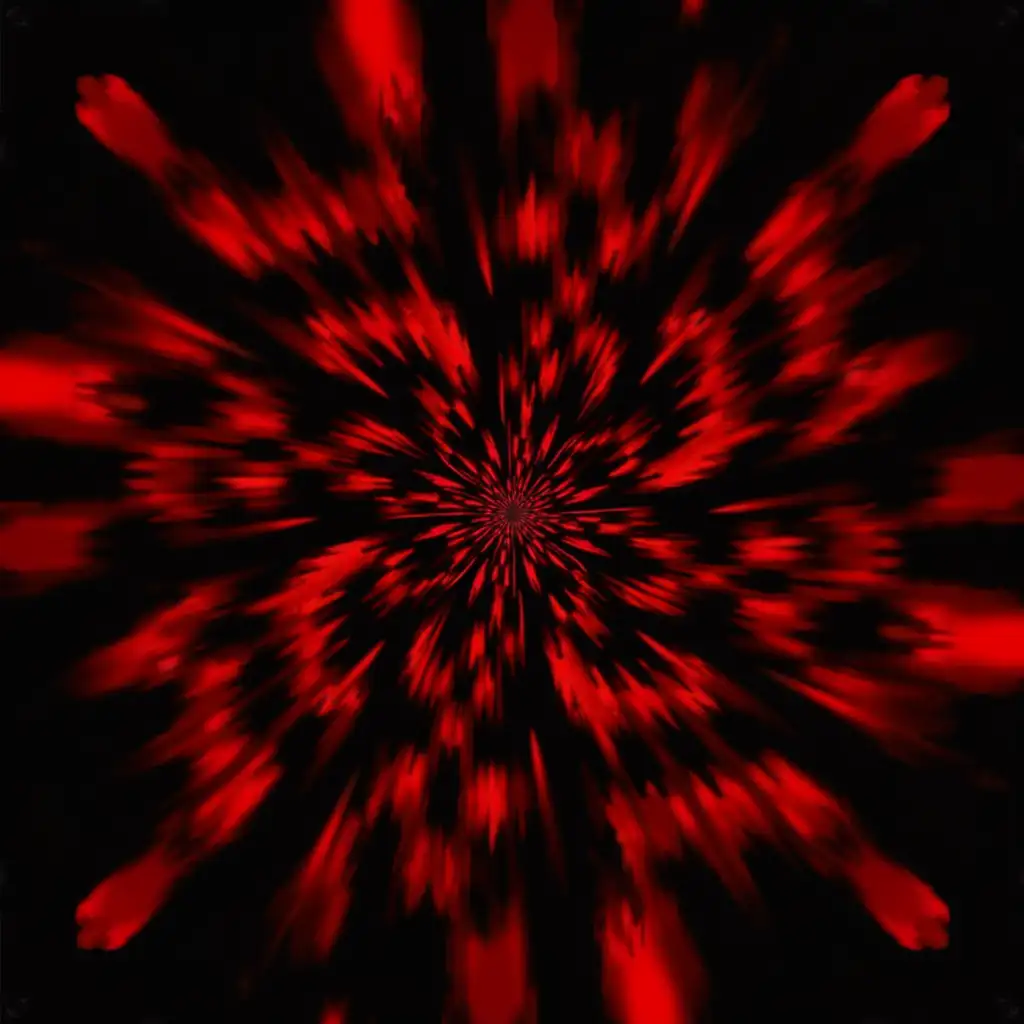 Abstract-Tangled-Red-and-Black-Digital-Design-on-Square-Platform