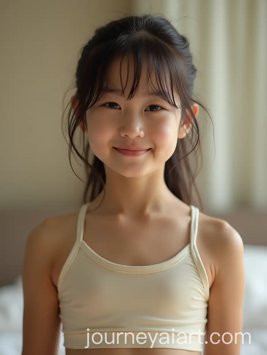 12YearOld-Chinese-Girl-PostAerobic-Exercise-in-Luxurious-Room-with-Soft-Lighting