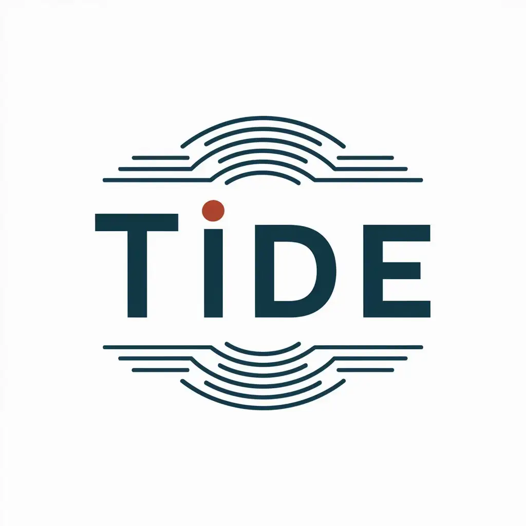 a vector logo design,with the text "tide", main symbol:Intelligent, high technology,Moderate,be used in Technology industry,clear background