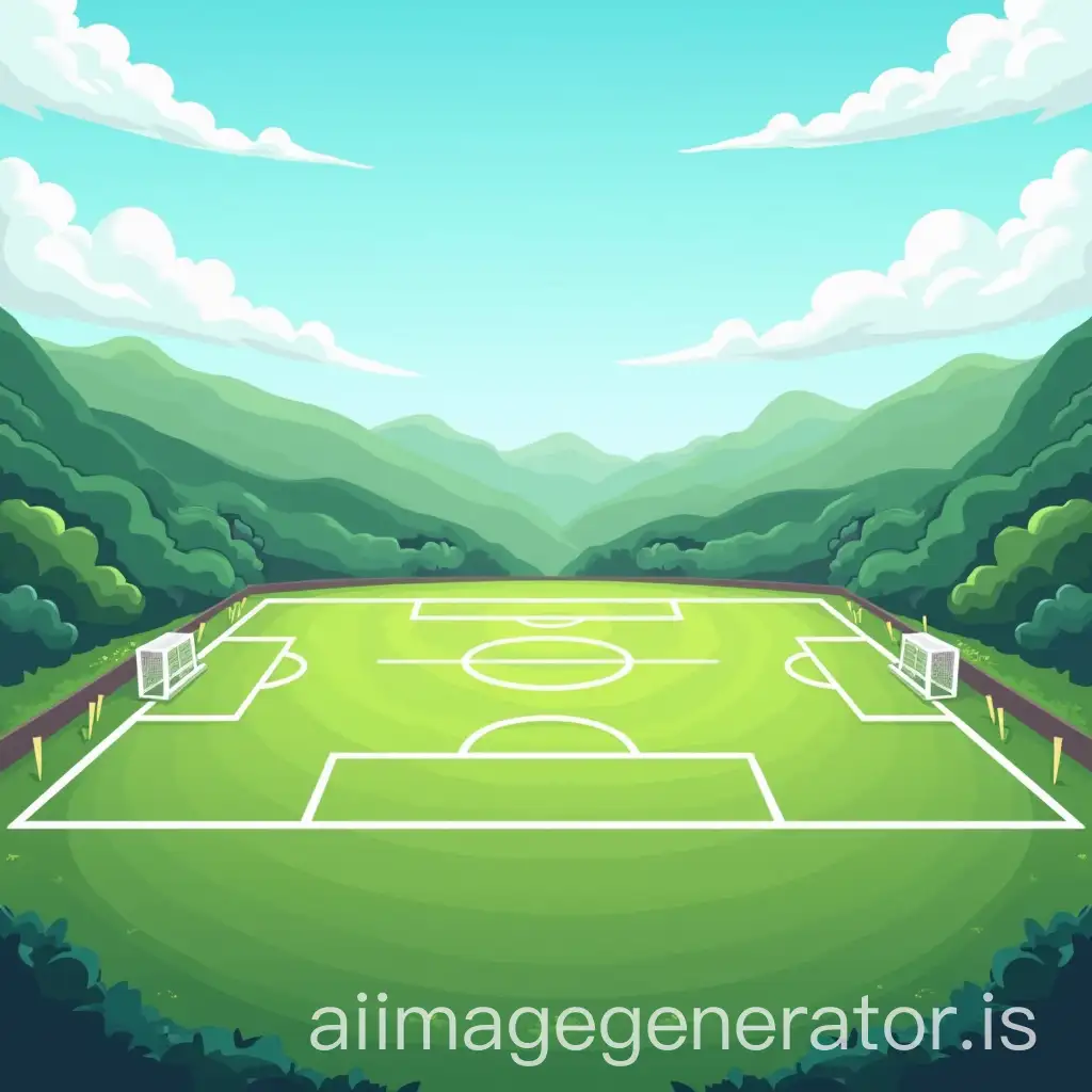 CartoonStyle-Illustration-of-a-Football-Field-from-the-Side-View