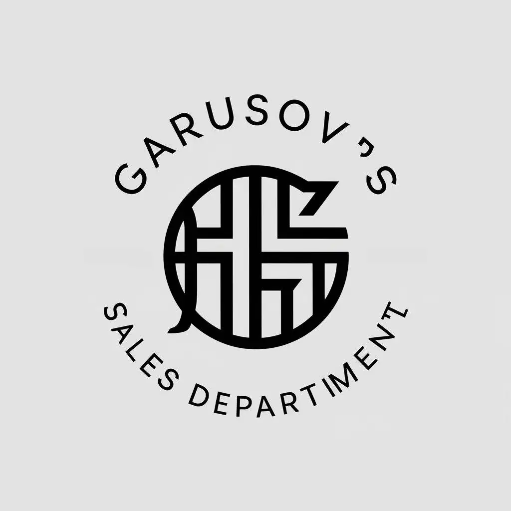 a vector logo design,with the text "Garusov's Sales Department
", main symbol:sales department garusov,Moderate,clear background