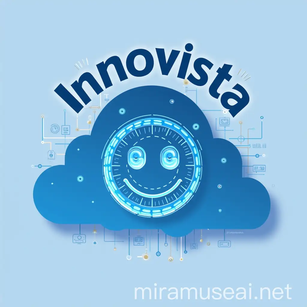 Internet Industry Vector Logo Design with Computer Smile Symbol