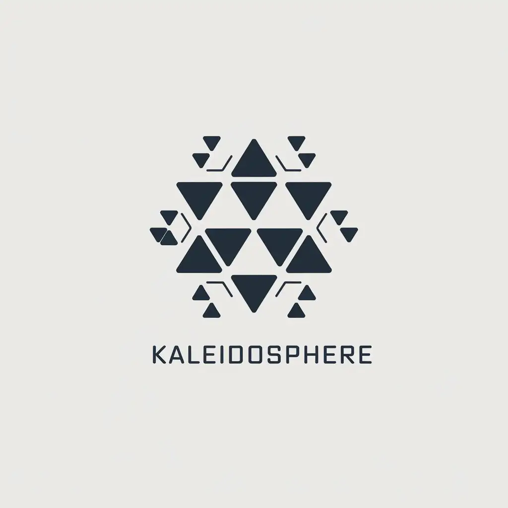 LOGO Design For KaleidoSphere Geometric Triangles with a Modern and Clean Aesthetic