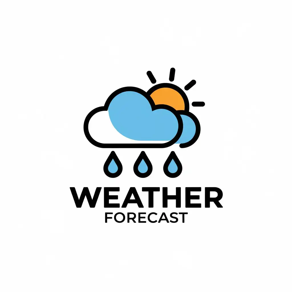 LOGO Design for Weather Forecast Clean Modern with Weather Symbol and Clear Background