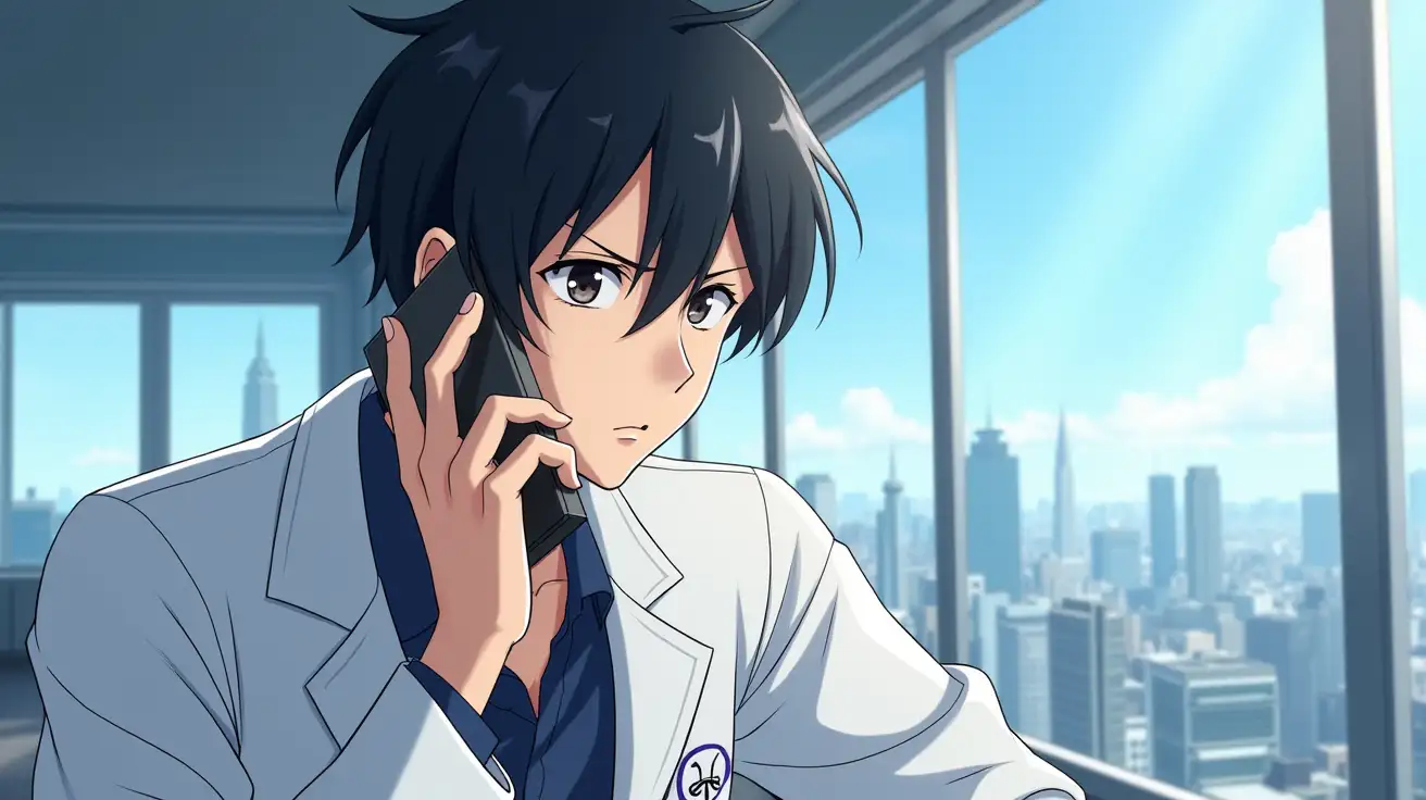 Serious-Scientist-Kaito-in-Luxurious-Penthouse-Receiving-Call