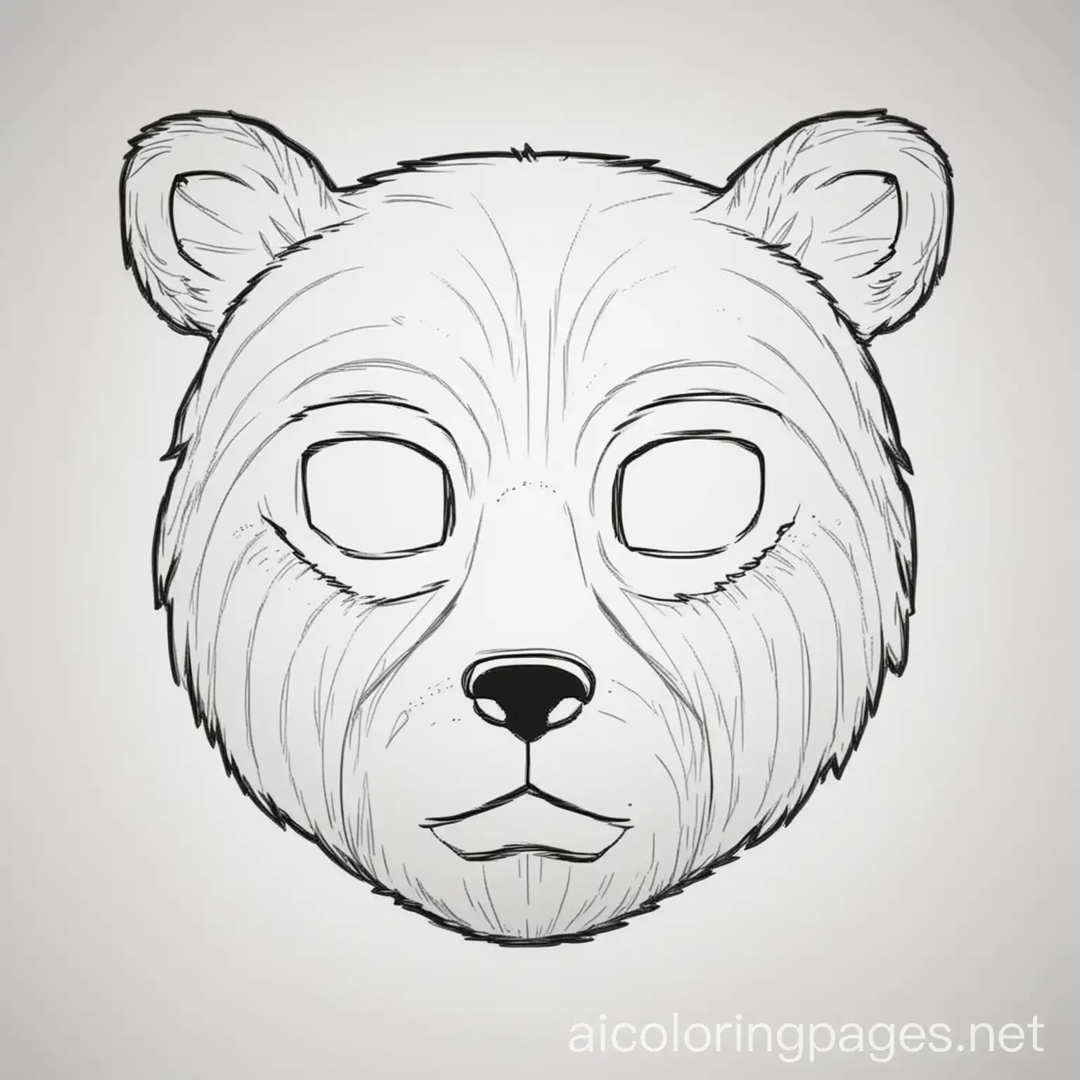 Bear-Mask-Coloring-Page-in-Simple-Line-Art-Style-on-White-Background