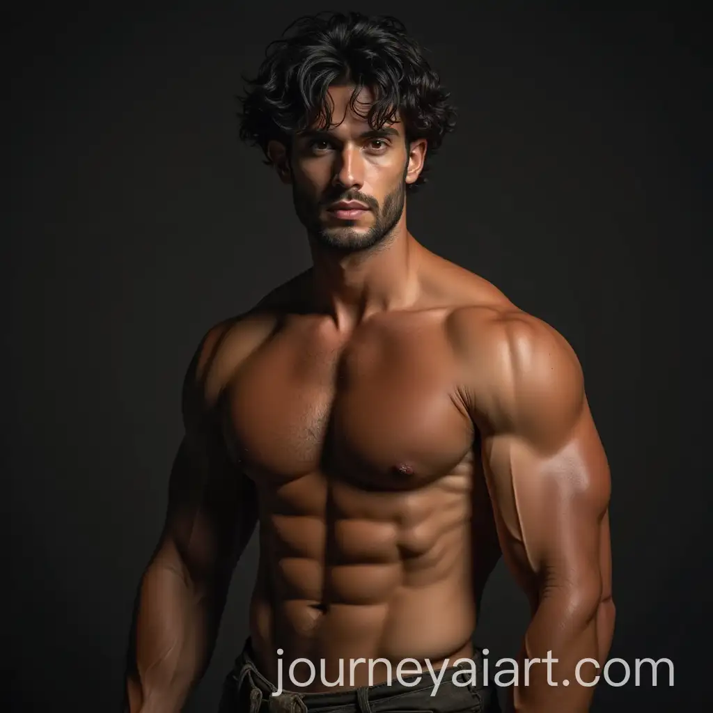 Tall-Mediterranean-Man-with-Dark-Eyes-and-Prominent-Muscles