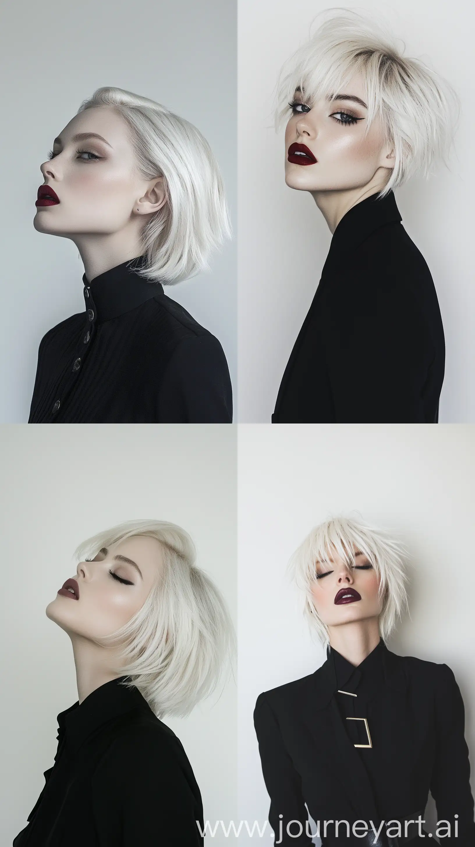 Modern-Fashion-Editorial-Portrait-of-Woman-with-Platinum-Blonde-Hair