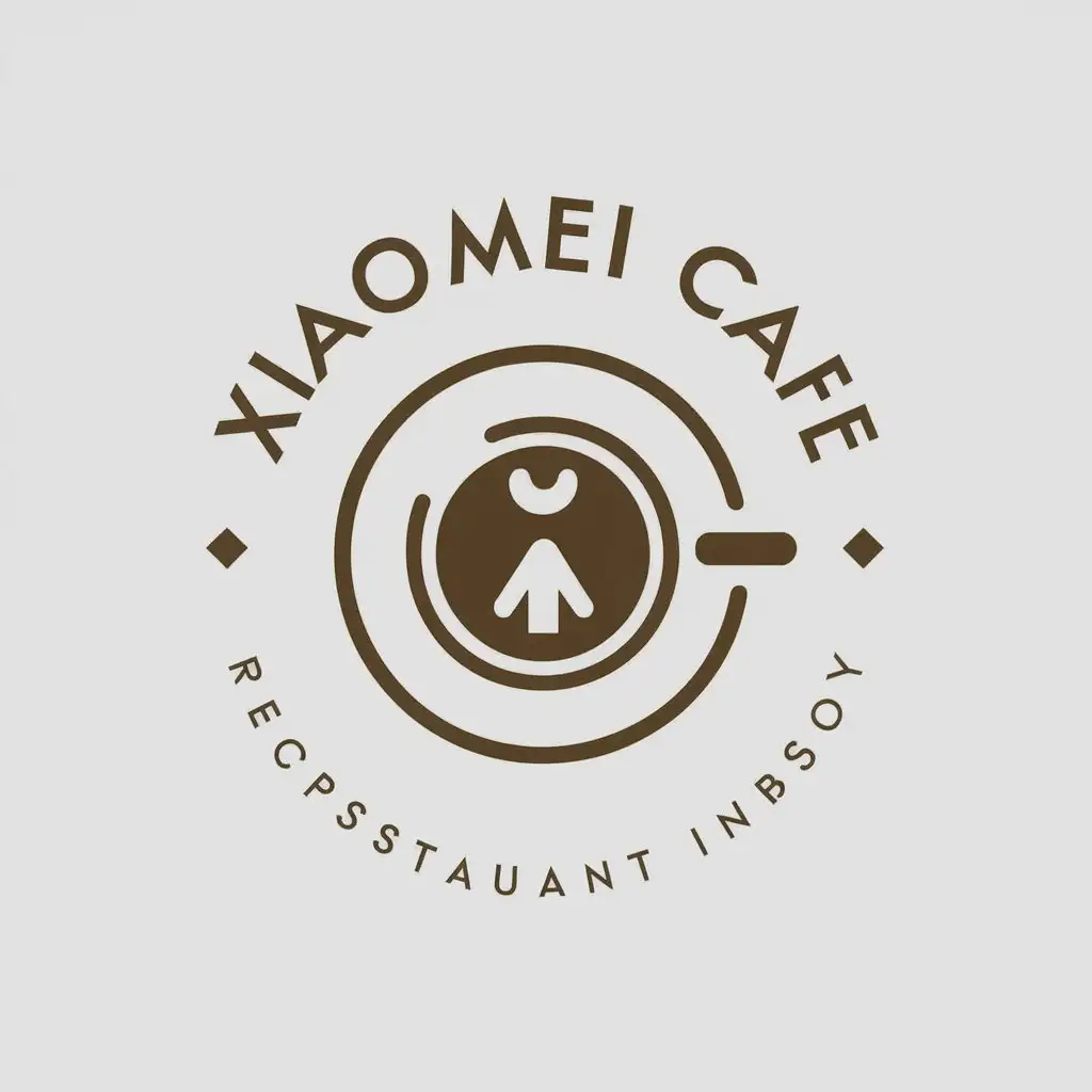 a vector logo design,with the text "Xiaomei Cafe", main symbol:coffee cup, person,complex,be used in Restaurant industry,clear background