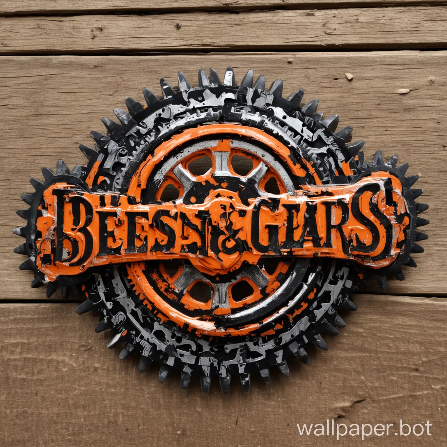 BEERS 'N GEARS' ORANGE AND BLACK, AUTOMOTIVE