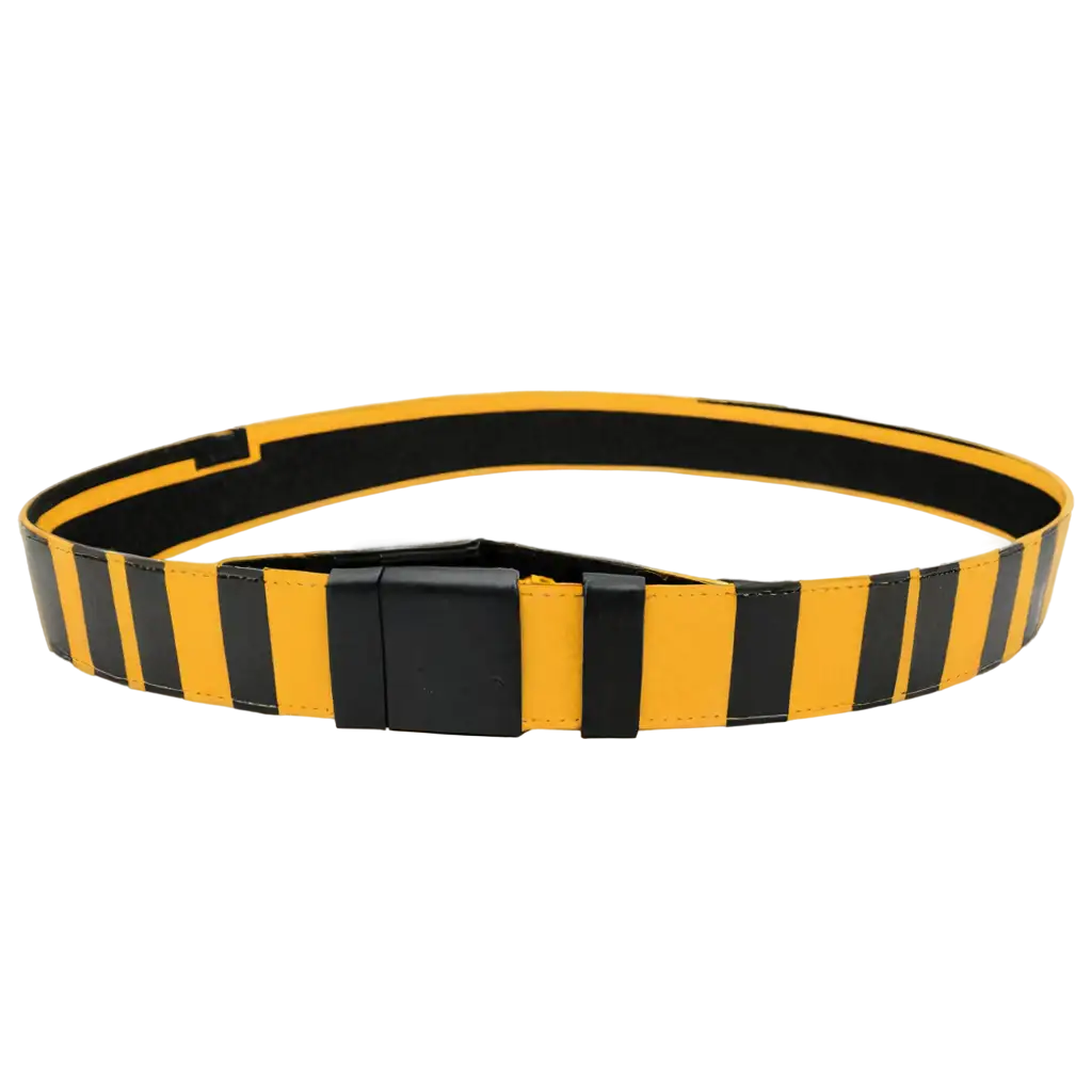 HighQuality-PNG-of-Yellow-Belt-with-Black-Stripes-Perfect-for-Martial-Arts-Graphics-and-Designs