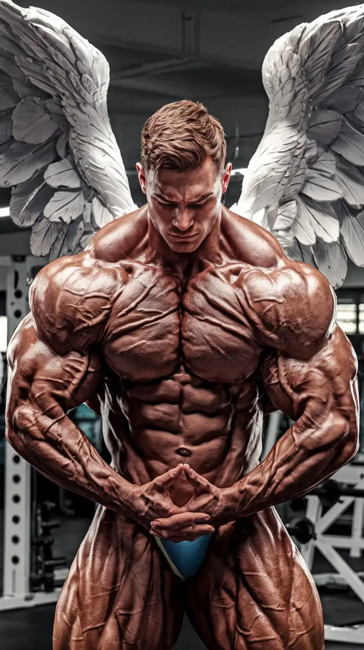 Powerfully muscled, hugely ripped, pumped, bodybuilder musclegod reverently receives the honor of Apollo, becomes a mighty superhero. 24 years old. Photorealistic.
