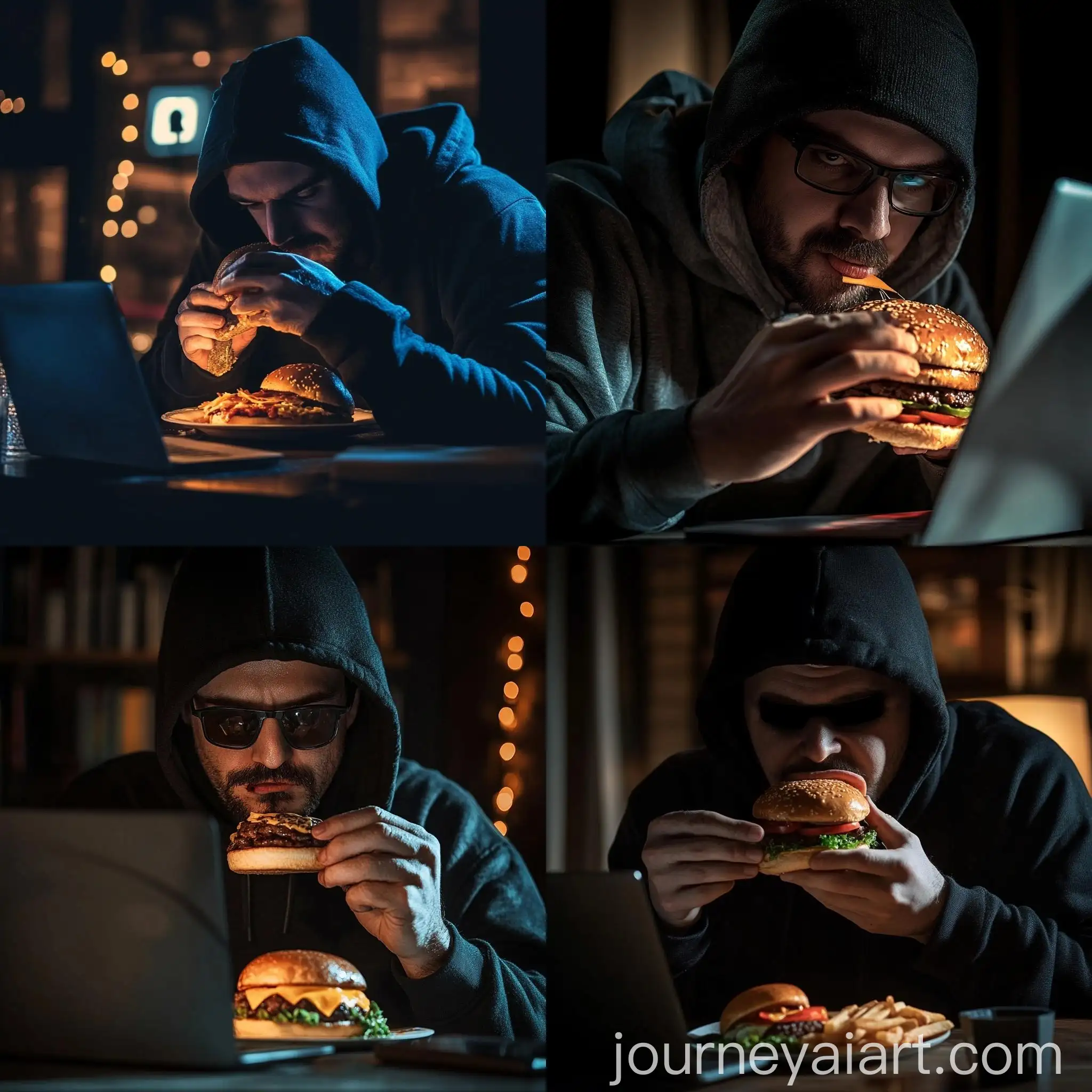 Black-Hat-Hacker-Performing-Phishing-Attack-While-Eating-Burger