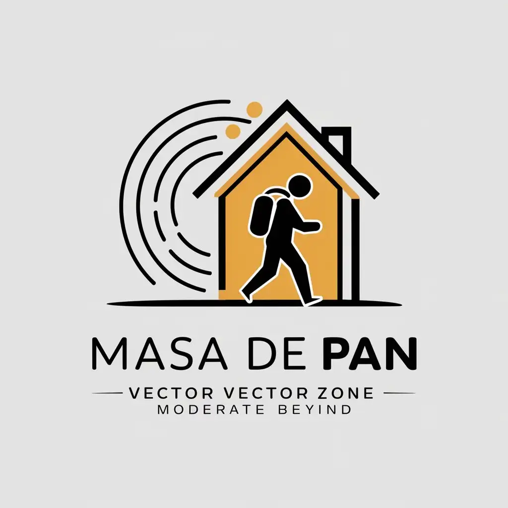 LOGO Design for Masa de Pan Symbolizing Stepping Out of Comfort Zone with a Moderate Style and Clear Background