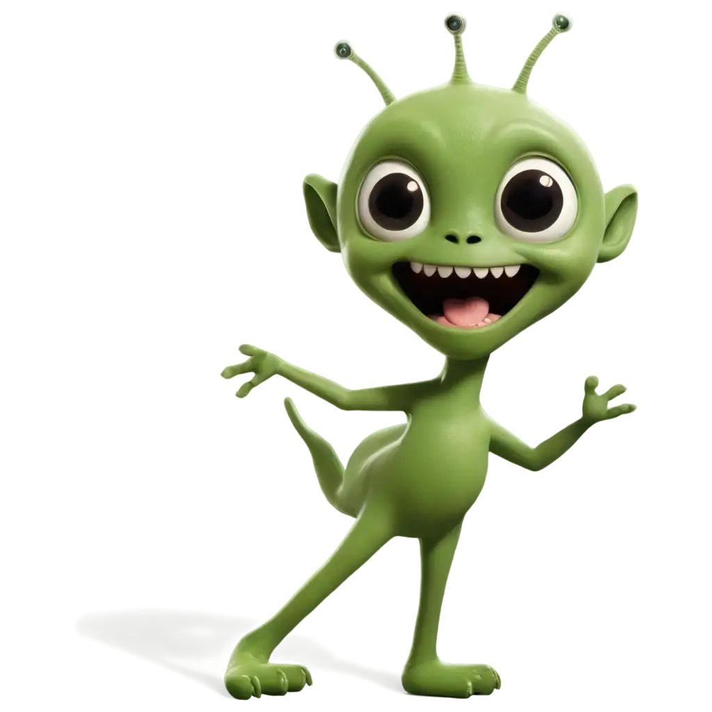 Discover-the-Joyful-Extraterrestrial-A-HighResolution-Happy-Alien-PNG-Image