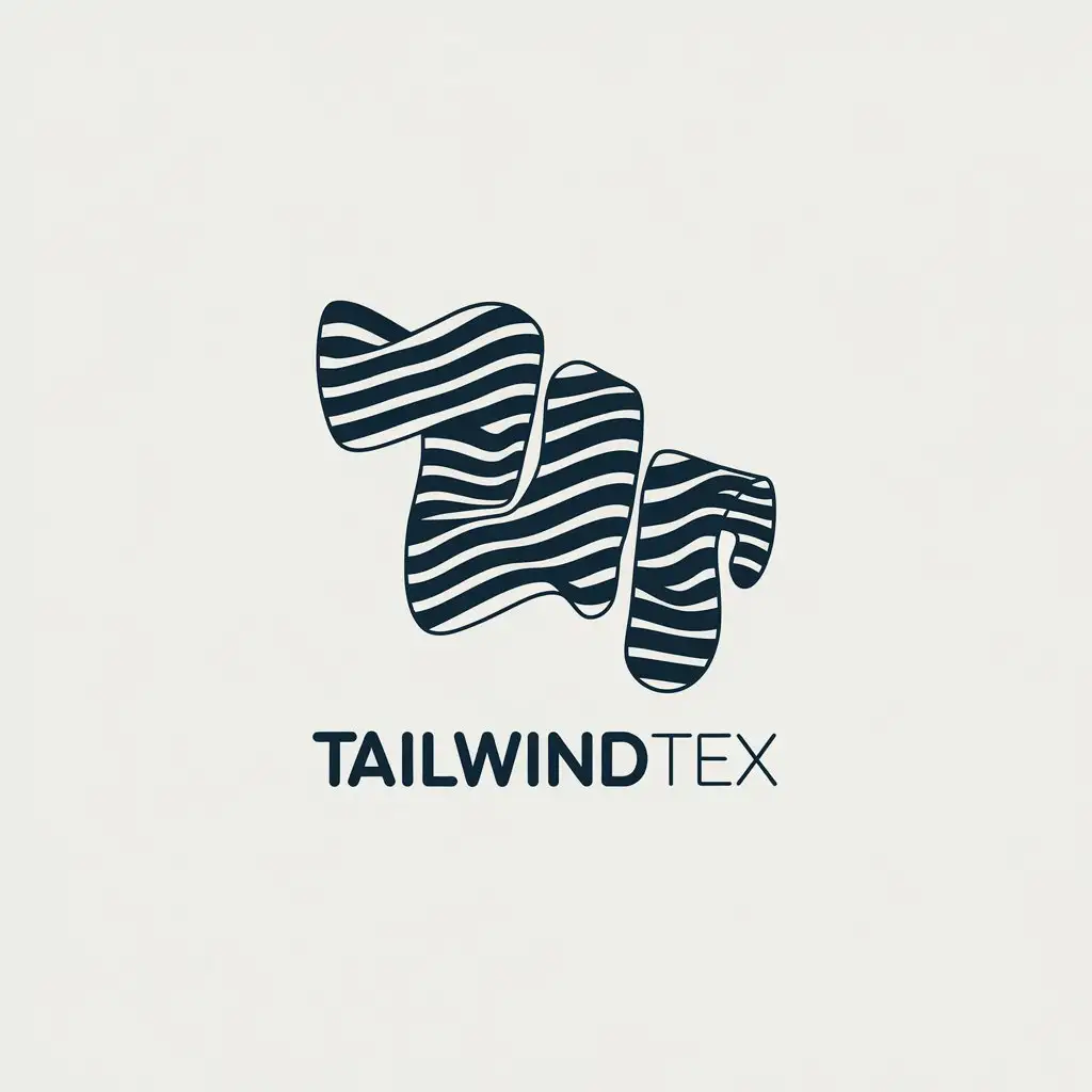 LOGO Design for TailwindTex Minimalist Fabric Symbol for Retail Industry with Clear Background