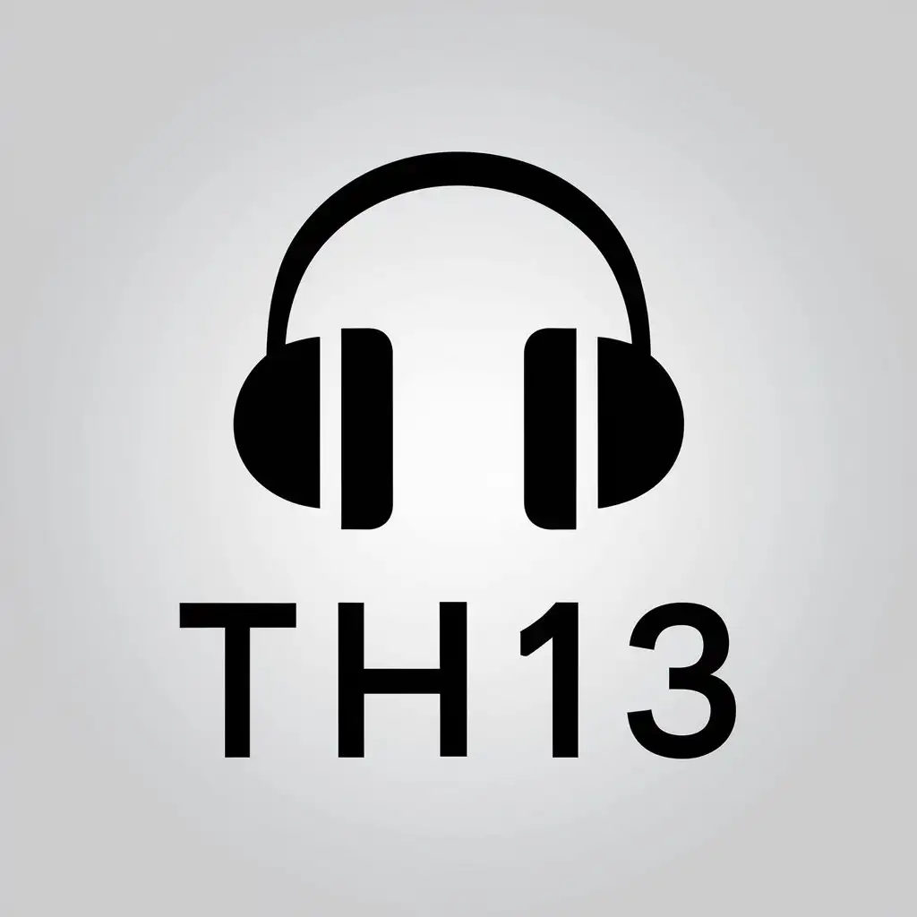 LOGO-Design-For-TH13-Minimalistic-Vector-Design-with-Headphones-Symbol